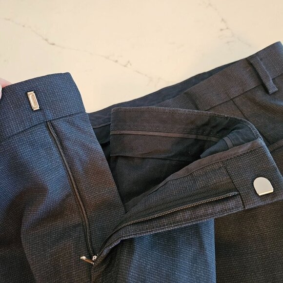 Hugo Boss Men's Size 40 Slim Fit Wool Woven Navy Huge6 Genius 5 - Picture 7 of 14